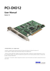 DAQ system PCI-DIO12 User Manual