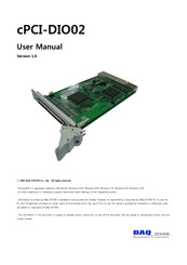 DAQ system cPCI-DIO02 User Manual