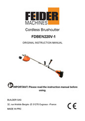 Feider Machines FDBEN220V-1 Original Instruction Manual