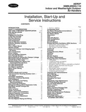 Carrier AERO 39MHSTD01DGHXFXGBF Installation, Start-Up And Service Instructions Manual