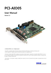 DAQ system PCI-AIO05 User Manual
