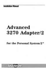 Attachmate Advanced 3270 Adapter/2 Installation Manual