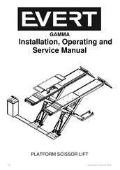 Evert GAMMA Installation, Operating And Service Manual