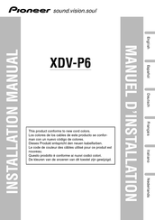 Pioneer XDV-P6 Installation Manual