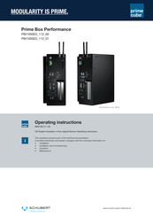 Schubert Prime Cube Prime Box Performance PBI1000ED 112 01 Operating Instructions Manual