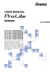 Iiyama Pro Lite LH4375UHS User Manual