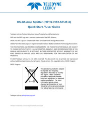 Teledyne Lecroy HS-G5 Quick Start Manual