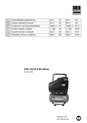 Schneider Airsystems CPM 160-8-6 W-oilfree Original Operating Manual
