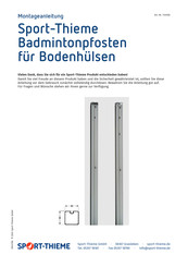 Sport-thieme 11 114 1506 Operating & Assembly Instructions