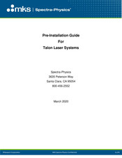 MKS Spectra-Physics Talon UV12 Pre-Installation Manual