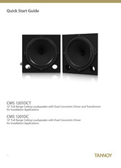 Tannoy CMS 1201DCT Quick Start Manual