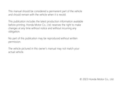 Honda EM1 e 2023 Manual