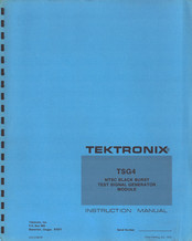 Tektronix TSG4 Instruction Manual