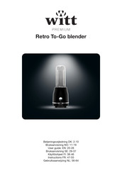 Witt PREMIUM Retro To-Go blender User Manual