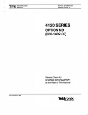 Tektronix 4120 Series Instruction Manual