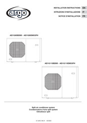 Argo AEI1G110EMX3PH Installation Instructions Manual