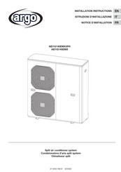Argo AEI1G140EMX Installation Instructions Manual
