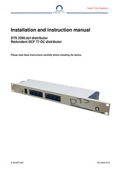 Mobatime DTS 2390.dcf-distributor Installation And Instruction Manual