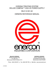 ENERCON DELUXE COMPAK 2000 Owner Reference Manual