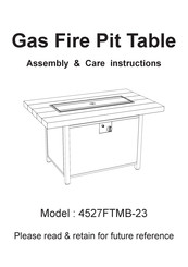 ALAULM 4527FTMB-23 Assembly & Care Instructions