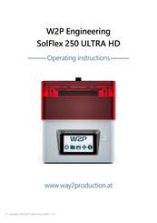 W2P Engineering SolFlex 250 ULTRA HD Operating Instructions Manual