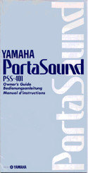 Yamaha PortaSound PSS-401 Owner's Manual