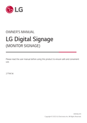 LG 27TNF3K Owner's Manual