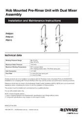 Watts ENWARE FS015 Installation And Maintenance Instructions Manual