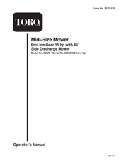 Toro Model No. 30523 Operator's Manual