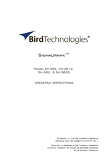 BIRD BirdTechnologies SignalHawk SH-362 Operating Instructions Manual
