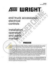 ACCO Brands WRIGHT Installation, Operation, And Parts Manual