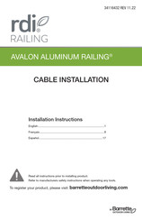 Barrette rdi AVALON ALUMINUM RAILING Cable Installation