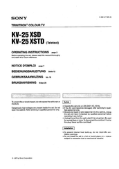 Sony TRINITRON KV-25 XSTD Operating Instructions Manual
