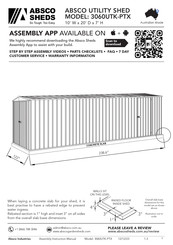 ABSCO SHEDS 3060UTK-PTX Assembly Instructions Manual