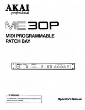 Akai ME30P Operator's Manual