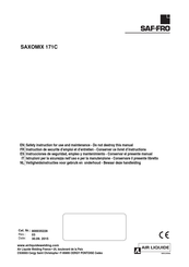 Saf-Fro SAXOMIX 171C Safety Instruction For Use And Maintenance