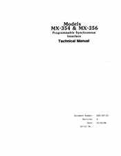 ZETACO MX-354 Technical Manual