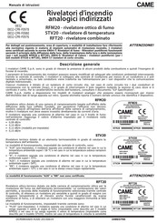 CAME 0832-CPR-F0978 Instruction Manual