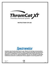Spectranetics ThromCat XT Instructions For Use Manual
