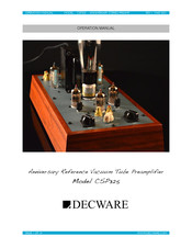 Decware Zen 25th Anniversary Edition Operation Manual