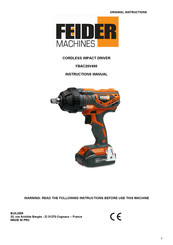 Feider Machines FBAC20V400 Instruction Manual