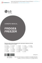 LG GBP62PZNCC1 Owner's Manual