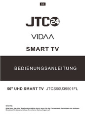 jtc VIDAA JTC50U39501FL Instruction Manual