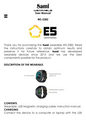 Sami WEARABLE E5 WS-2382 User Manual