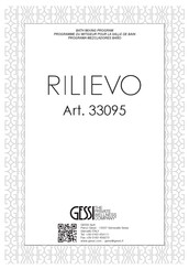 Gessi RILIEVO 33095 Manual