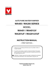 Yamato WA201UF Instruction Manual