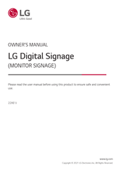 LG 22XE1J-B.AUS Owner's Manual