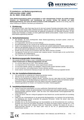 Heitronic 37420 Installation And Operating Instructions Manual