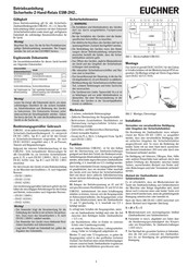 EUCHNER ESM-2H2 Series Operating Instructions Manual