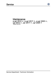 Volkswagen up! 2012 Maintenance Manual